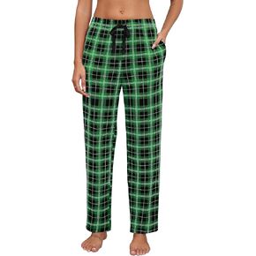 KevaMolly Womens Plaid Pajama Pants Soft PJ Pants Drawstring Stretch Sleepwear Checkered Pajama Bottoms with Pockets