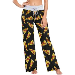 Laprad Women's Pajama Pants Casual Comfy Drawstring Stretch Wide Leg Palazzo Lounge Pants