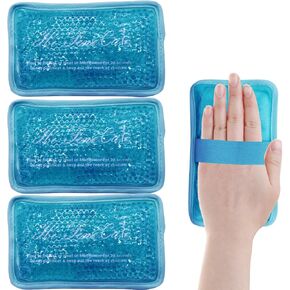 Gel Beads Ice Pack, Hot Cold Pack, Reusable Ice Pack, for Injury, Swelling, Pain Relief, Knee, Shoulder, Foot, Ankle, Neck, Hip, Elbow, Back, Wisdom Tooth Pain/3PCS/Blue