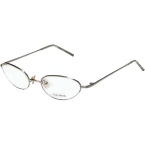 Vera Wang V06 Womens/Ladies Designer Half-rim Eyeglasses/Eyewear (48-18-130, Silver)