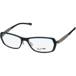 Lightec By Morel 7032l Mens/Womens Designer Full-rim Spring Hinges Light Fashionable Cold Insert Eyeglasses/Eyeglass Frame (50-14-135, Teal/Gray)