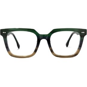 Zeelool Vintage Square Frame for Men Women with Non-prescription Clear Lenses Minion ZDA656343