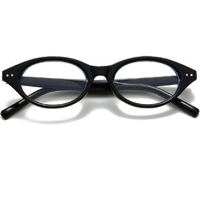 Retro Oval Glasses for Women Men Small Face Cat-eye Blue Light Glasses Vintage Style