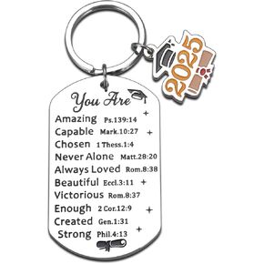 Xpenmulboja Class of 2025 GIFTS TRAGE TRAGE TRAGE HOME HER ، 2025 Christian Keychain ، هدايا كبار 2025 ، 2025 إعلانات التخرج من تخرج التخرج 2025