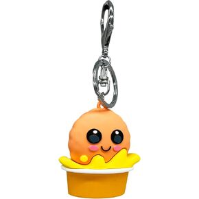 Chicken Nugget Keychain – Adorable Nugget Splashing in Honey Mustard – Fun & Funny Gift for Food Lovers – Great for Bags, Backpacks, Wallets, Keys, and More