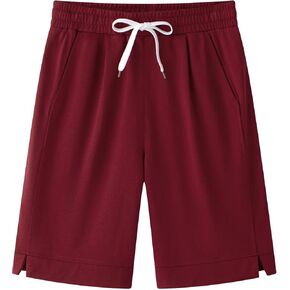 Vcansion Women's Casual Cotton Elastic Waist Drawstring Bermuda Shorts with Pockets in Kuwait