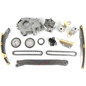 Timing Chain Kit - with Gears & Water Pump Fits for Nissan 2005-2010 Frontier Pathfinder Xterra 4.0L V6 DOHC 24 Valve Engine Code "VQ40DE"