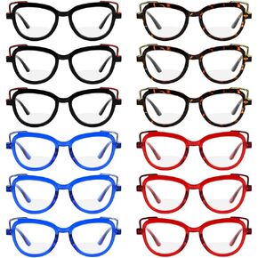 Eyekepper 4-pack Bifocal Reading Glasses Cat Eye Design Bi-focal Readers Women