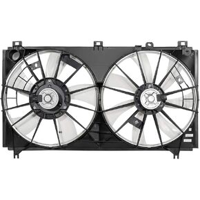 DNA MOTORING OEM-RF-0275 Factory Style Radiator Cooling Fan Assembly Cooling Efficiency Improved Direct Replacement [Compatible with 2006-2013 IS250], Black