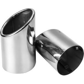 2Pcs Car Stainless Steel Tailpipe Trims Exhaust Muffler Tail Pipe Tip for Mazda CX-5 CX-4, Car Exterior Decoration Chrome - Make sure the outer diameter of your original exhaust pipe is 8cm/3.15inch