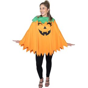 BROOKLYN VERTICAL Adults Unisex Pumpkin Cape Costume Soft Halloween Funny Cute