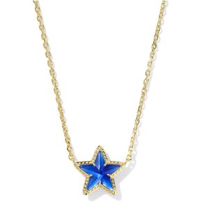 Kendra Scott Womens Cassidy Short Pendant Necklace Gold Cobalt Illusion One Size One Size