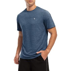 TBMPOY Men's Workout Dry Fit T-Shirt Quick Dry UPF 50+ Athletic Shirt Moisture Wicking Lightweight Top Running Activewear