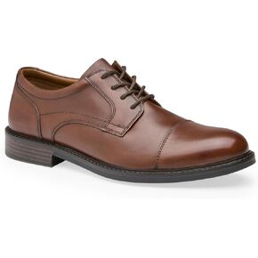 Johnston & Murphy Mason Cap Toe Men’s Shoe – Business Casual Leather Mens Dress Shoes, Comfortable Shoes for Men