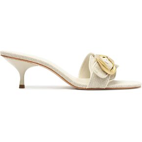 Buckle Slide Heeled Sandals for Women with 2.25 Inch Stiletto Heel