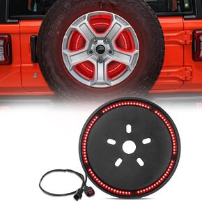 Spare Tire Brake Light Compatible with Wrangler JK JKU 2007-2018, Plug and Play 3rd Third Brake Light LED Rear Wheel Light