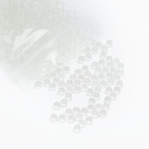 stonylab Round Glass Beads, Solid Glass Balls for Heating and Boiling Prevention Laboratory Clear Glass Boiling Stones, 6 mm Diameter, 1000 Beads per Bag