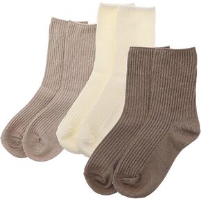 Vin Beauty Women’s Multi Pack of Colorful Cotton, 3 Pairs Womens Socks, Cotton Breathable Wicking, Cotton Socks for Women, Suitable for Sports, Leisure and Parties(Beige, Light Brown, Dark Brown)