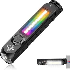 IF24 Pro Flashlight, Rechargeable Flashlights High Lumens, 1800LM LED Flashlights for Camping, Super Bright Flashlights for Home, With Red Light Magnetic Base, Waterproof Flashlight Battery Powered