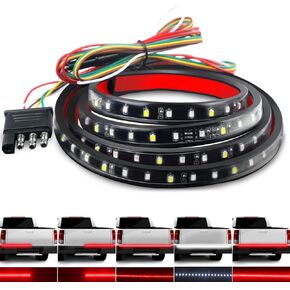Led Truck Tailgate Light Bar 60 Inch, AveneMark 108 Led Brake Light Strip Tail Light Bars for Truck Pickup, with White/Red Brake Reverse Turning Running Signals Lights