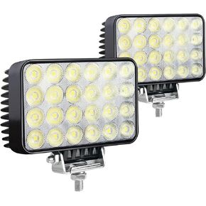 2PACK Rectangular 72W Super Bright Led Work Light 12/24volt, LED Light Bar Heavy Duty Offroad Flood Light Waterproof for Truck Tractor Agriculture Vehicles ATV SUV UTV,7200LM