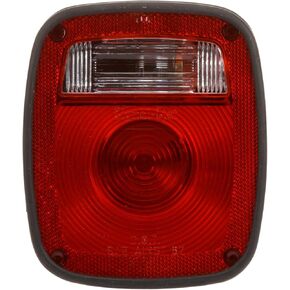 Truck-Lite 5014K Combo Box Light (Signal-Stat, Incandescent, Red/Clear Polycarbonate Lens, Rh, 3 Stud, Packard, Stripped End, 12V)