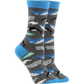 Whale Socks for Women Gift for Ocean Lovers Socks with Whales
