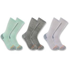Carhartt Women's Midweight Cotton-Tencel Comfort Crew Sock 3 Pack
