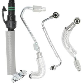 4PCS Turbo Oil Return Drain Line and Oil Feed Pipe Kit Fits 2011-2021 Cruze Sonic Trax Encore 1.4L L4, Replaces 55587854 55592600 25198546 55568031