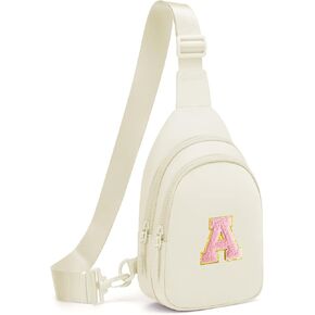 Kids Crossbody Small Sling Bag Initial Girls Fanny Pack Belt Bag Cute Backpack Purse Chest Bag for Girls Gifts