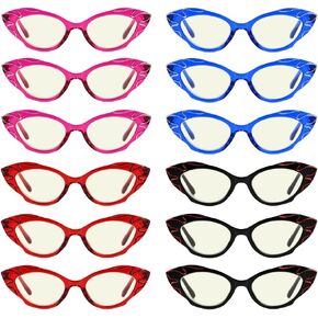 Eyekepper 5-pack Cat Eye Reading Glasses for Women Retro Cute Readers