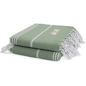SMYRNA TURKISH COTTON Classical Series Original Turkish Beach Towel | Prewashed, 37 x 71 Inches | Peshtemal and Turkish Bath Towel for SPA, Beach, Pool, Gym and Bathroom