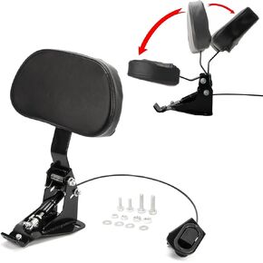 Adjustable Rider Backrest For Harley Davidson, One-Button Angle Adjustment Front Driver Sissy Bar, for Touring Road King Road Glide Street Glide Electra Glide Ultra Limited 2009-2023
