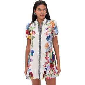 alice + olivia Women's Claire Tiered Mini Dress