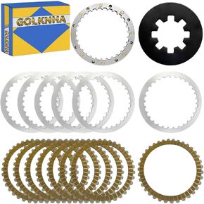 Complete Clutch Kit Compatible with Sportster 883 1200 1991-2020 Iron 883 1200 2010-2022 OEM# 37977-90 37911-90 37913-90 36792-91 37871-90