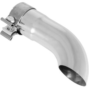 MXA 2.5" Turn Down Exhaust Tip, 2.5 inch Inlet 63mmTurn Down Exhaust Tip, Stainless Steel Tail Pipe Exhaust Tip for car, 2 1/2 Polished Turndown Design Tailpipe tip, Clamp On (2.5"x9")