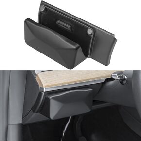 for 2025 Tesla Model Y Sunglasses Holder Eyeglass Storage Box Dashboard Organizer for 2021-2025 Tesla Model Y Interior Accessories(Flock)