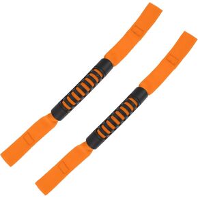 2 PCS مسند رأس مساند لجيب Wrangler JL JL JK JKU TJ LJ YJ 1995-2017 CAR الخلفية المقعد الخلفي مسند رأس قبضة Oxford Orange Orange