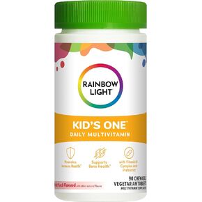 يوفر قوس قزح Light Kids One Multivitamin ، مما يوفر فيتامينات متعددة القابلة للمضغ نموًا صحيًا ودعمًا صحيًا ودعمًا مناعي