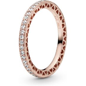 PANDORA Hearts Of Pandora Ring, PANDORA Rose, Clear Cubic Zirconia, Size 5