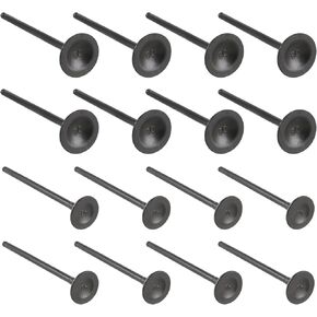 16pcs صمامات تناول المحرك وصمامات العادم متوافقة مع Honda Civic 1992-2012 متوافقة مع Acura CSX RSX 2006 متوافق مع EL 1997-2000 14721-P08-000 14711-P08-000