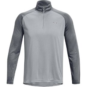 Under Armour Men's Velocity 2.0 1/4 Zip, (036) Steel Light Heather/Pitch Gray Light Heather/Pitch Gray, Large