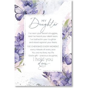 DEXSA My Daughter Wood Frame Wall Plaque 6"x9" | Made in the USA | Wonderful Gift | Inspirational Sentiment | Metal Hanger and Easel on Back | Self-Standing or Wall Hanging
