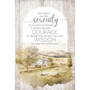 Dexsa God Gurn the Serenity Wood Frame Wall Plaque 4 "x6" | صنع في الولايات المتحدة | هدية رائعة | المشاعر الملهمة | شماعات معدنية و easel على الظهر | معلقة الذات أو الجدار