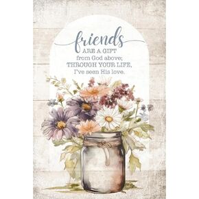DEXSA Friends Are Wood Frame Wall Plaque 4"x6" | Made in the USA | Wonderful Gift | Inspirational Sentiment | Metal Hanger and Easel on Back | Self-Standing or Wall Hanging