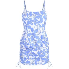 نساء zaful swimdress مع ملخصات بيكيني 2 قطعة تانكينيت ملابس السباحة