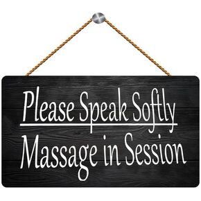 Wood Signs For Home Decor Please Speak Softly Massage In Session Custom Wood SignHanging Plaque Home Decoration Products Antique Wood Wooden Signboard 6x12inch12 x 6 Inch