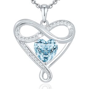 925 Sterling Silver Infinity Necklace - Exquisite Silver Jewelry for Women, Love Heart Necklace for Birthday, Anniversary, Valentine’s Day - Ideal Gift for Girlfriend, Wife, Mom, or Her