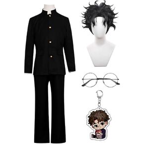 Dandadan Anime Cosplay Costume with Okarun Mask and Wig