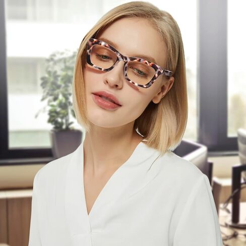 ZOECENT 6 Pack Oprah Style Reading Glasses for Women Blue Light Blocking Computer Square Readers with Spring Hinge in Kuwait